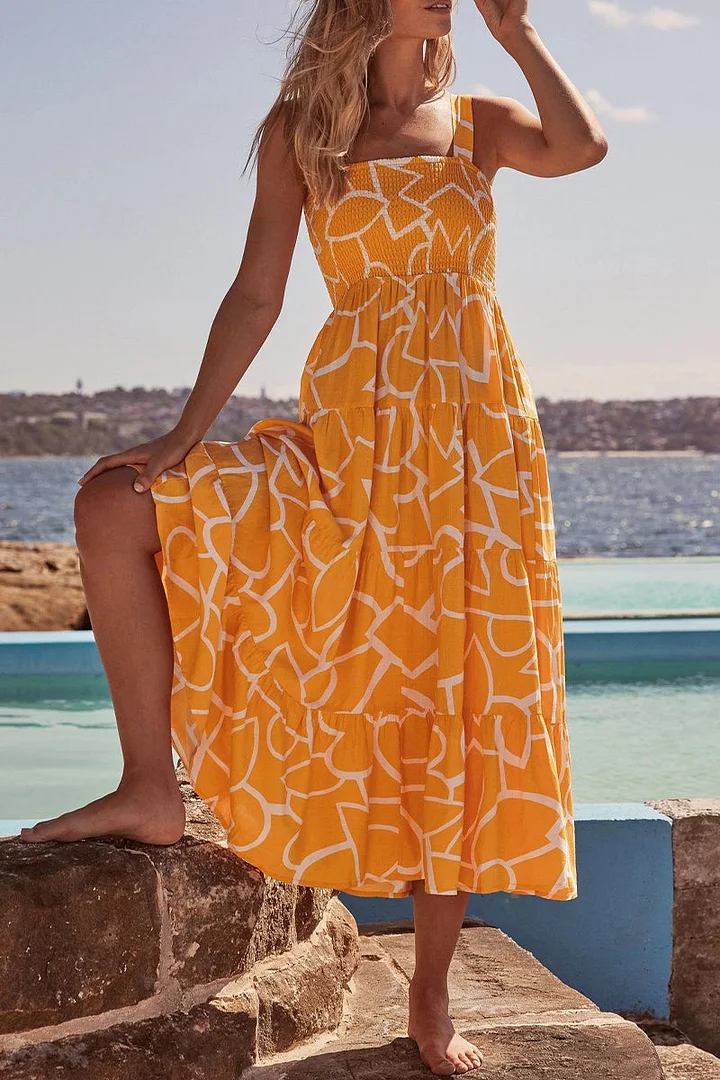 Lina - Kleid mit dünnen Trägern und Print